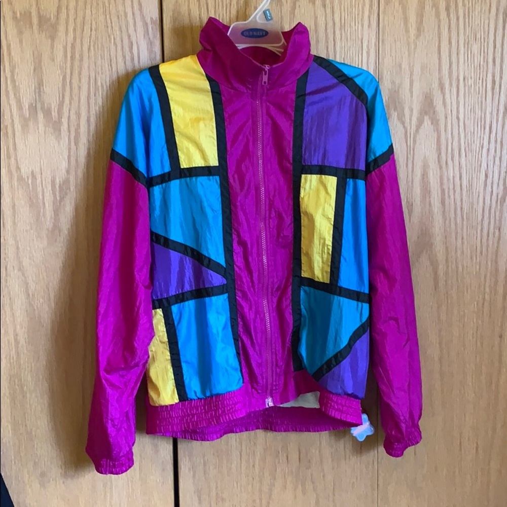 Vintage colorblocked windbreaker